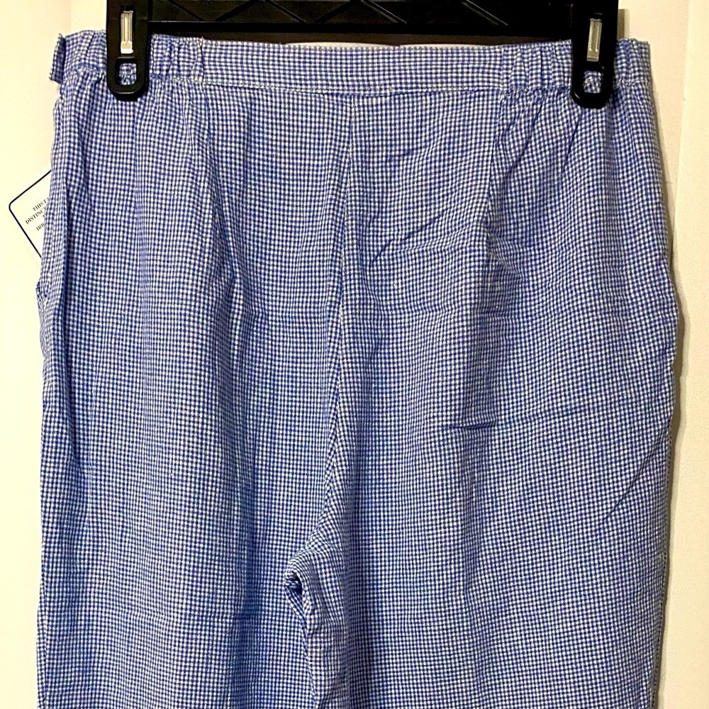 Ericka Pants, Linen, Rayon, Crop, Floral, Embroidered, Wide leg, Sz L​​, NWT​ - Picture 10 of 12